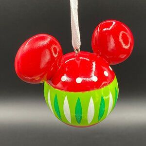Disney Mickey Mouse Head Christmas Tree Ornament Multicolor Holiday Decor